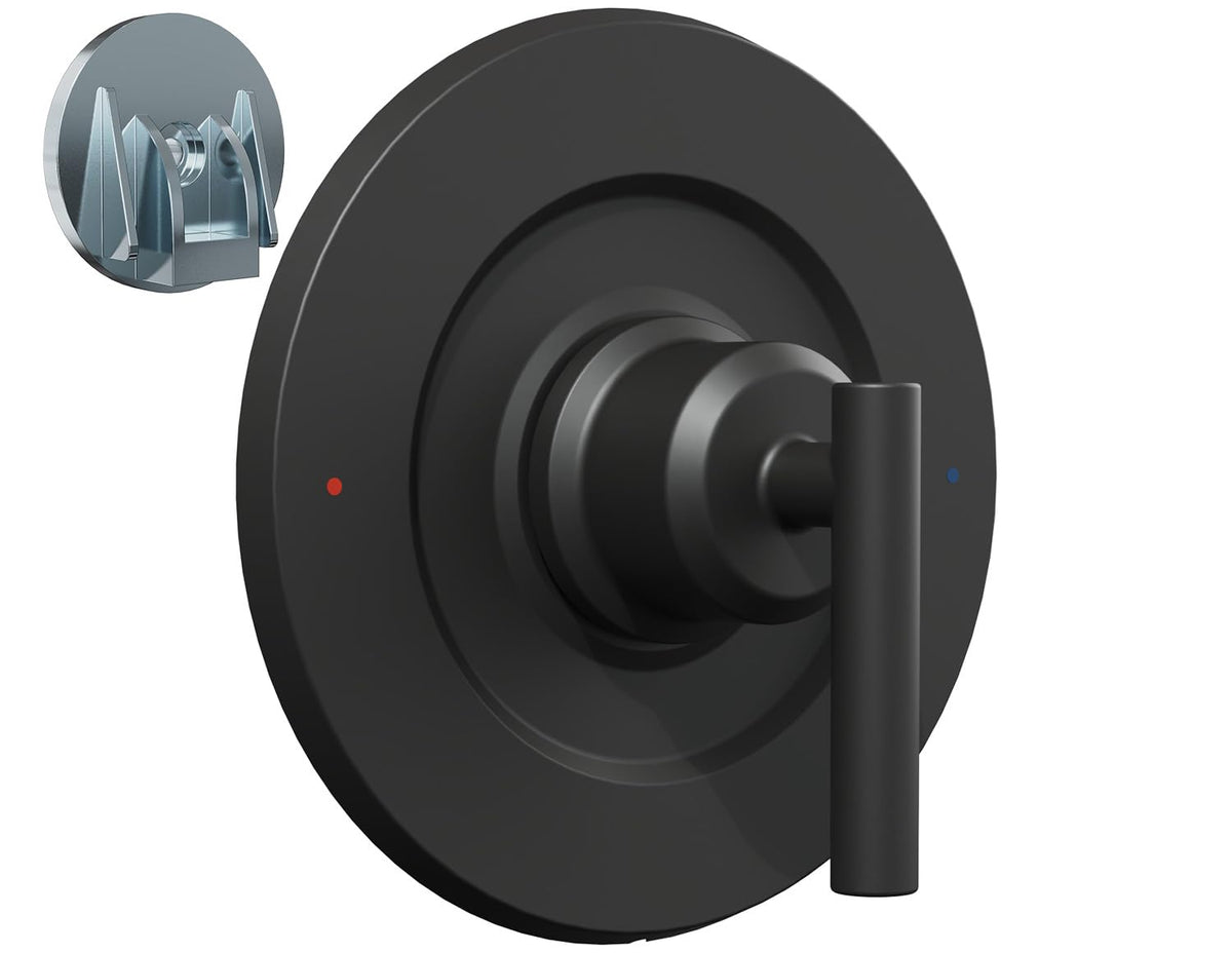 Sxtrrdnary T2901BL trim front view in matte black for durable bathroom upgrade.