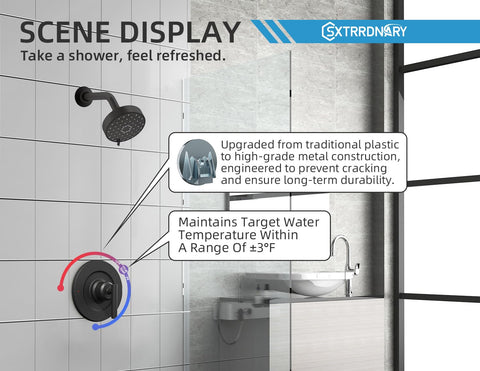 Sxtrrdnary T2901BL handle closeup showing smooth lever action.
