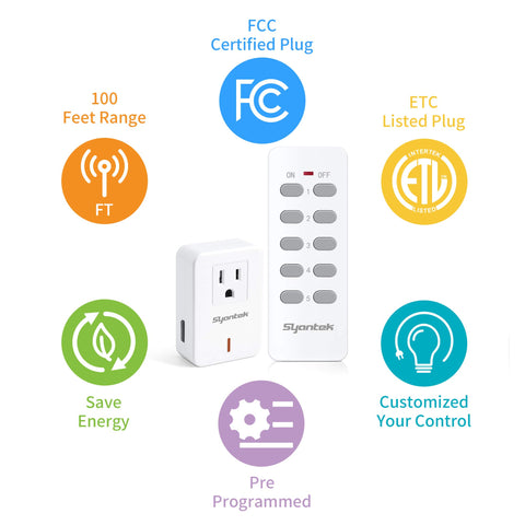 Syantek two remotes offering flexible control options on a table.