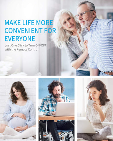 Syantek senior-friendly remote control outlet offers simple access for daily tasks.