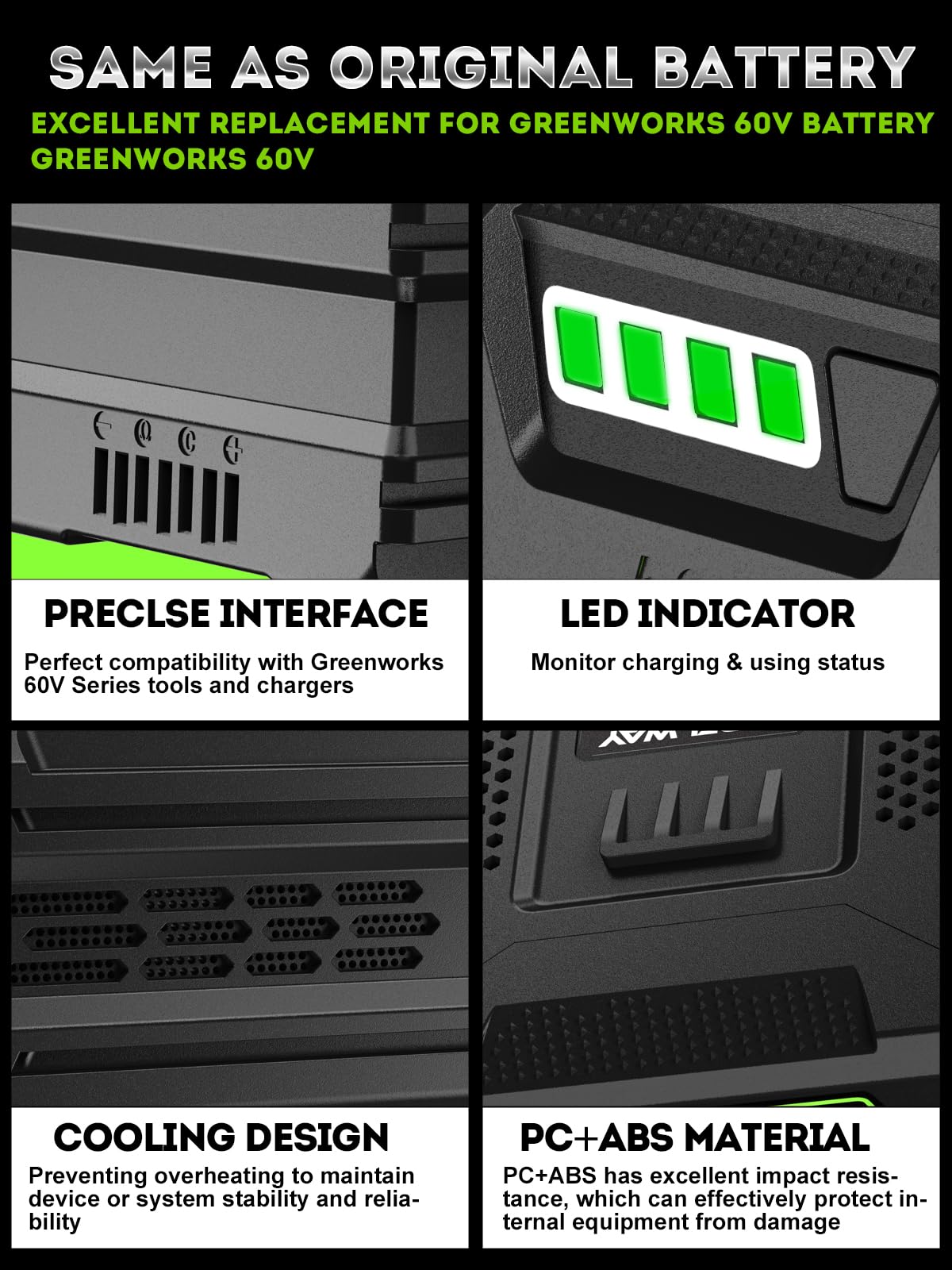 Sydelway 60V battery LED indicators reveal remaining power at a glance