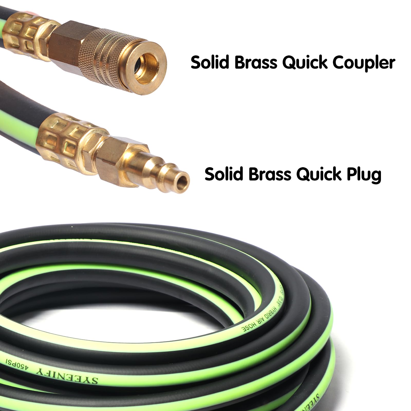 SYEENIFY air hose kink-resistant design maintains steady airflow