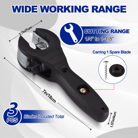 SYFLHYP ergonomic ratcheting handle reduces effort during pipe cutting.