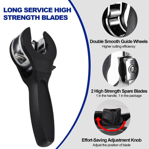 SYFLHYP high-strength blades delivering quick, flat cuts on copper and brass.