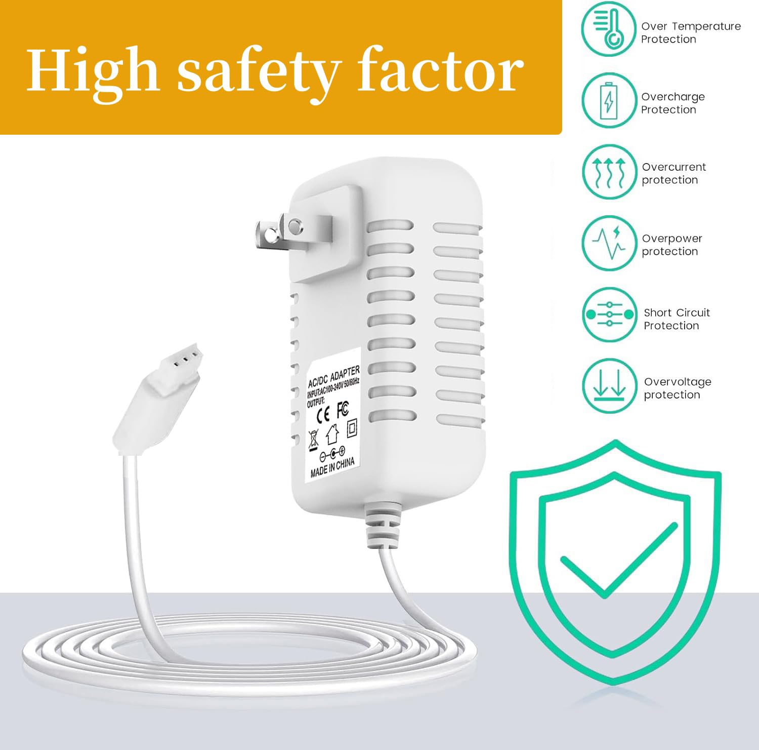 SYFLYH Somfy charger durable shell and copper core for longevity.