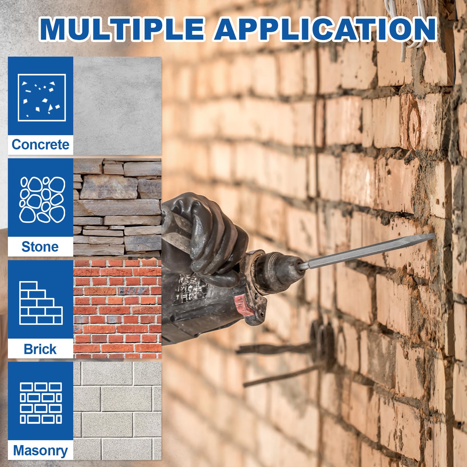 Syizyen masonry bits compatible with SDS Plus fit most rotary hammer drills