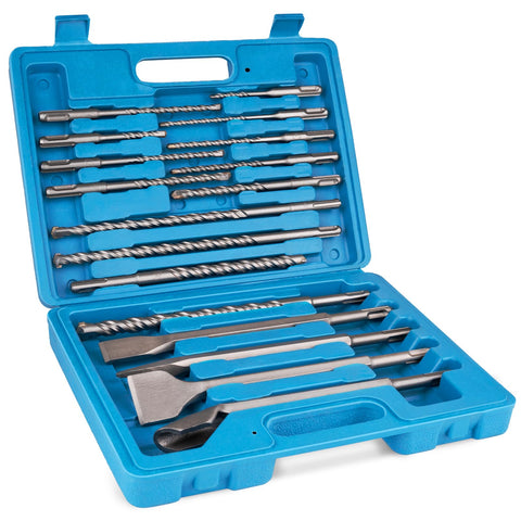 Syizyen SDS Plus drill bits with storage case for easy transport and organized job-site use