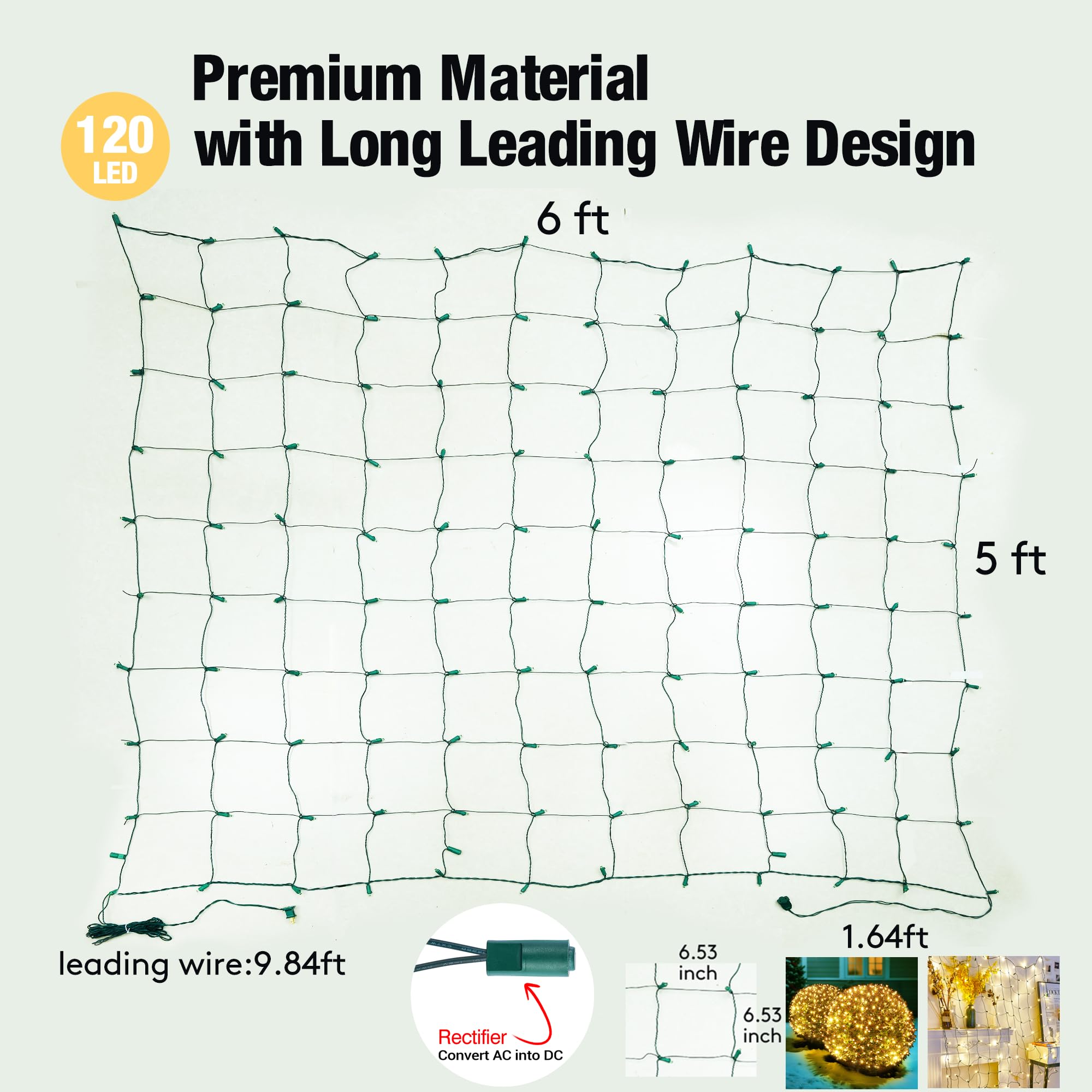 Sylampow net lights easily decorate trees, bushes, or gardens