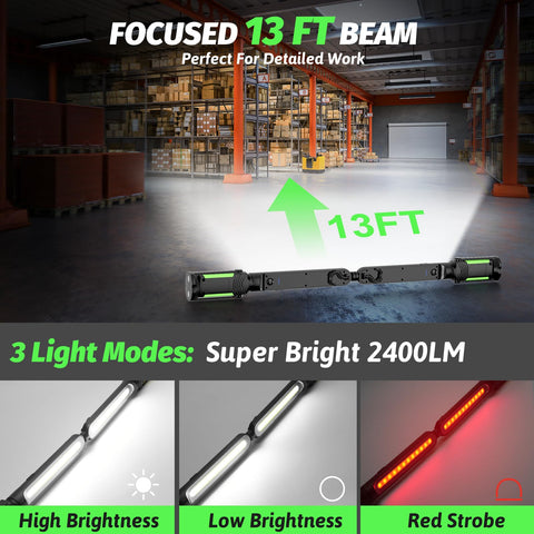 Sylsmart Type C charging cable included keeps the work light ready for use.