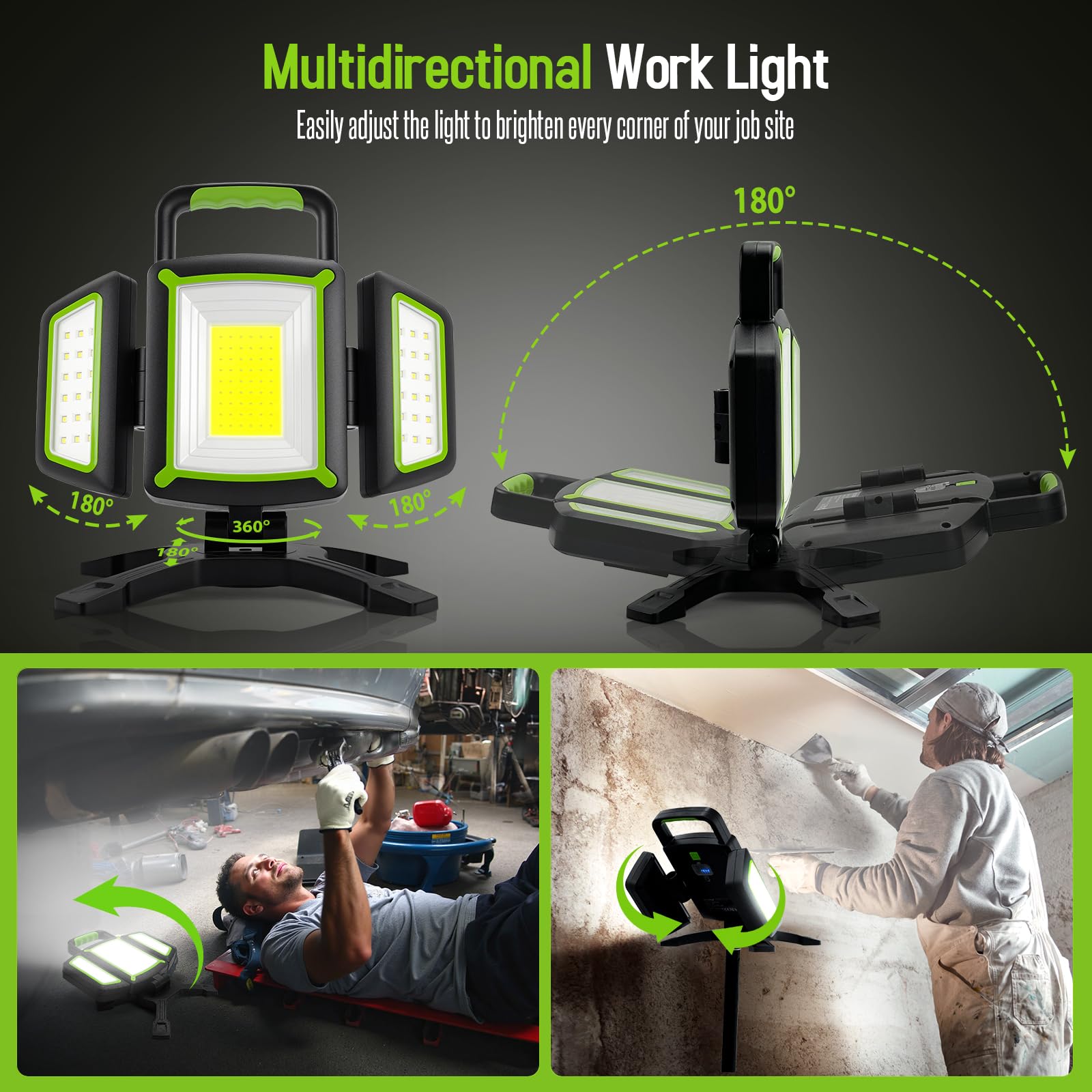 SYLSTAR 30W light side panels folded for compact storage