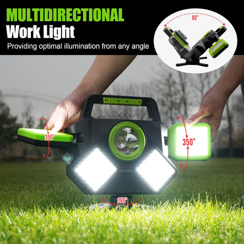 SYLSTAR foldable LED panel with 180-degree hinge for precise task lighting.