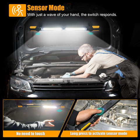 SYLSTAR underhood light shows battery indicators for easy power planning.