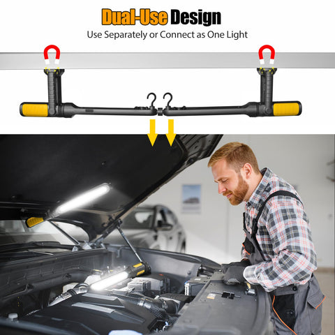 SYLSTAR underhood light with sensor control enables hands-free operation during repairs.