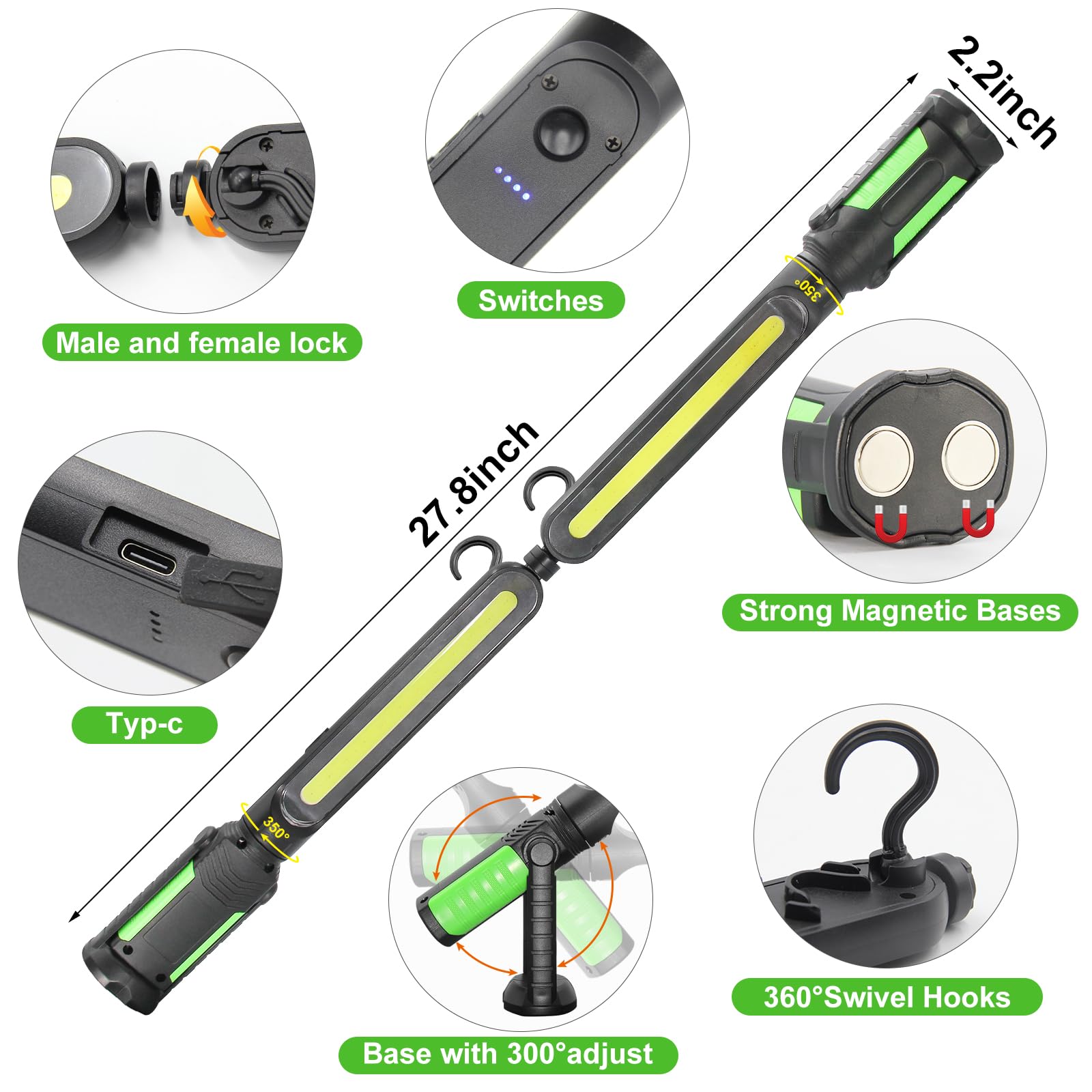 SYLSTAR work light IP54 rated for rain and dust resistance