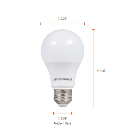 Sylvania LED A19 long-life bulb offers up to 11,000 hours of use.