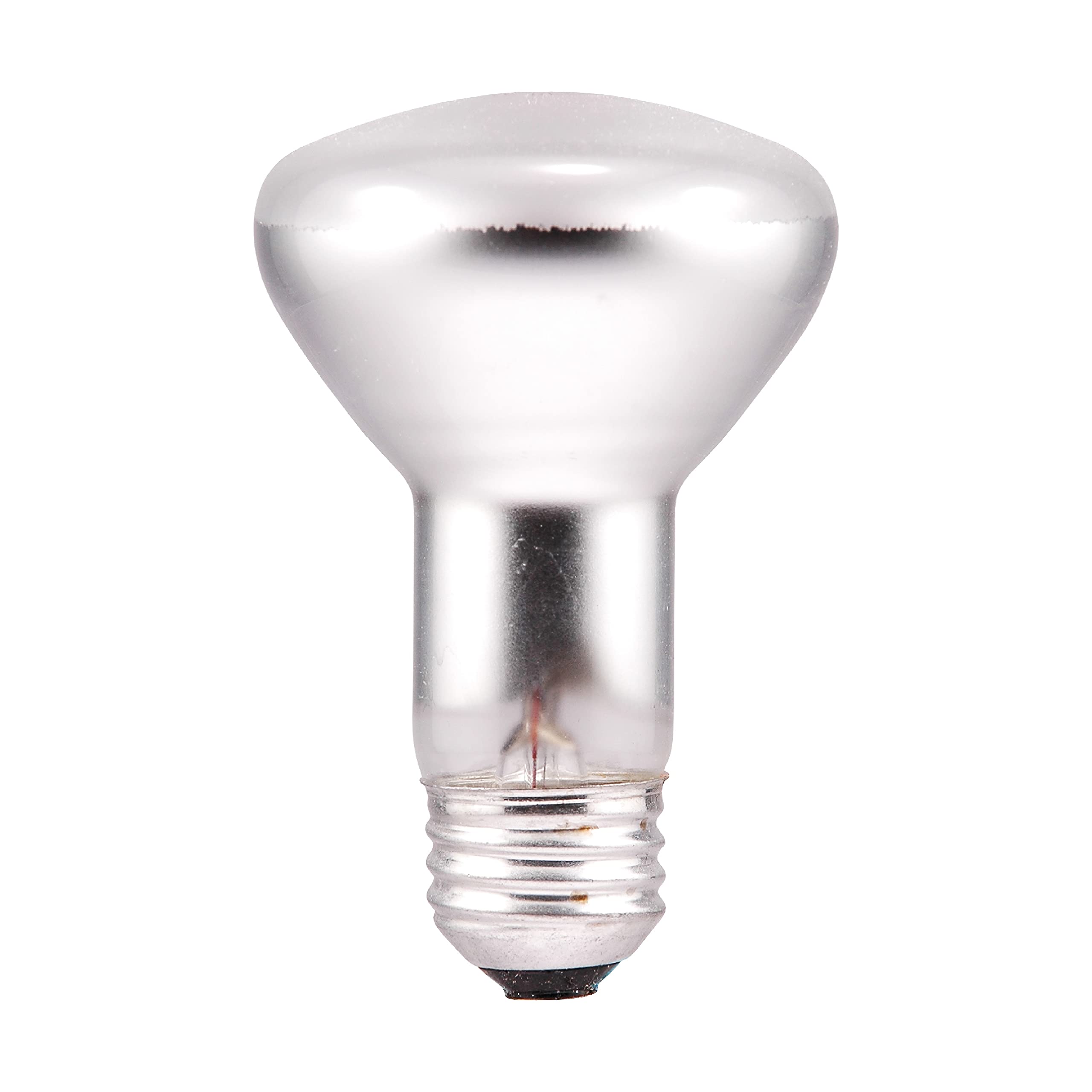 Sylvania R20 frosted glass close-up showing soft, diffuse light
