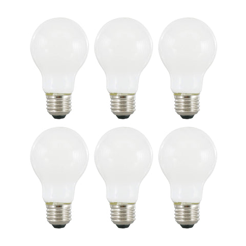 Sylvania TruWave Natural Series A19 bulb pack, top view, delivering soothing natural light for living rooms