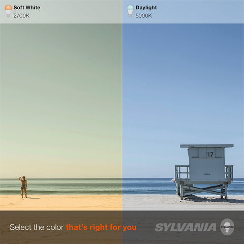 Sylvania TruWave bulb rendering colors vividly, natural whites and skin tones