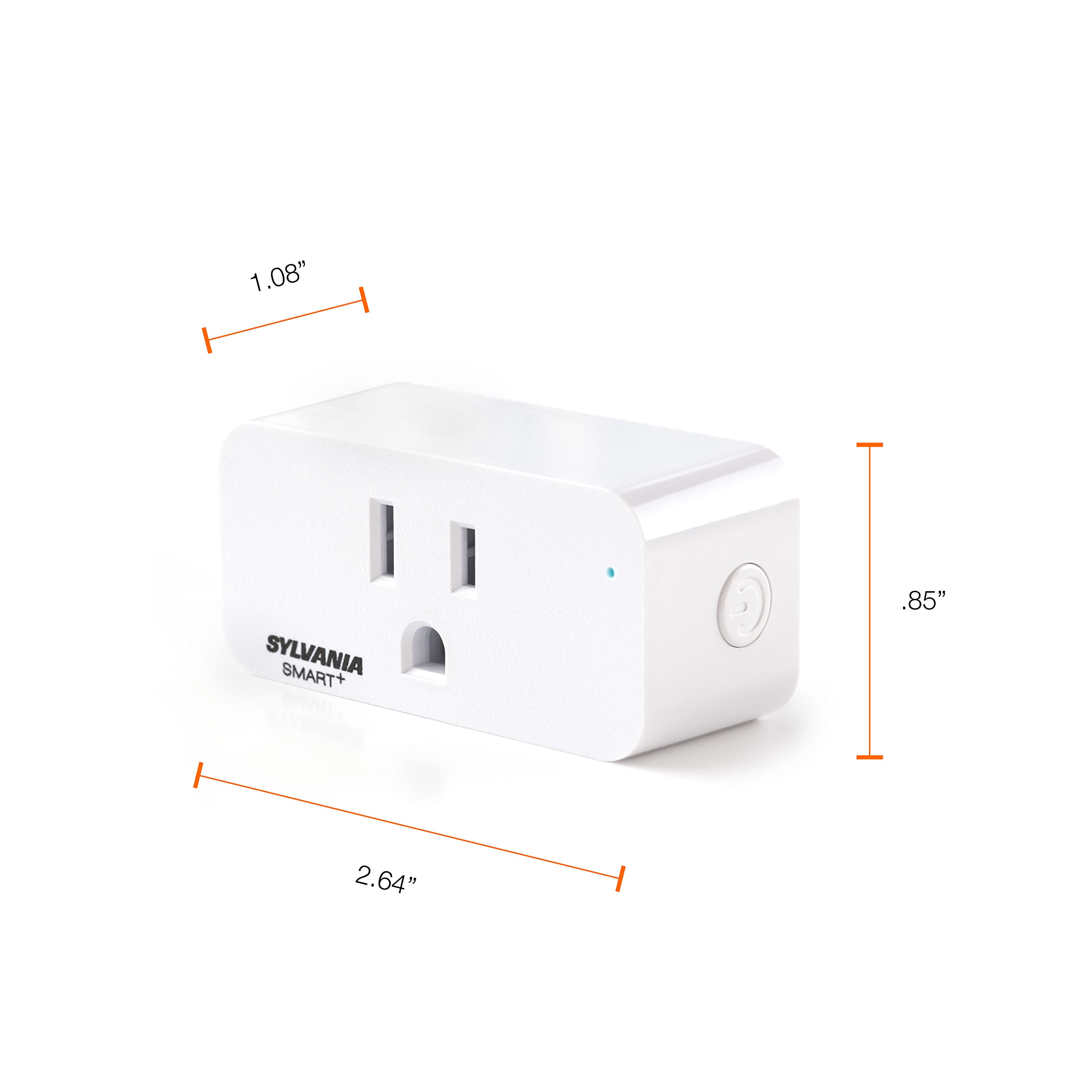 LEDVANCE Sylvania WiFi Smart Plug in home setup powering a lamp.