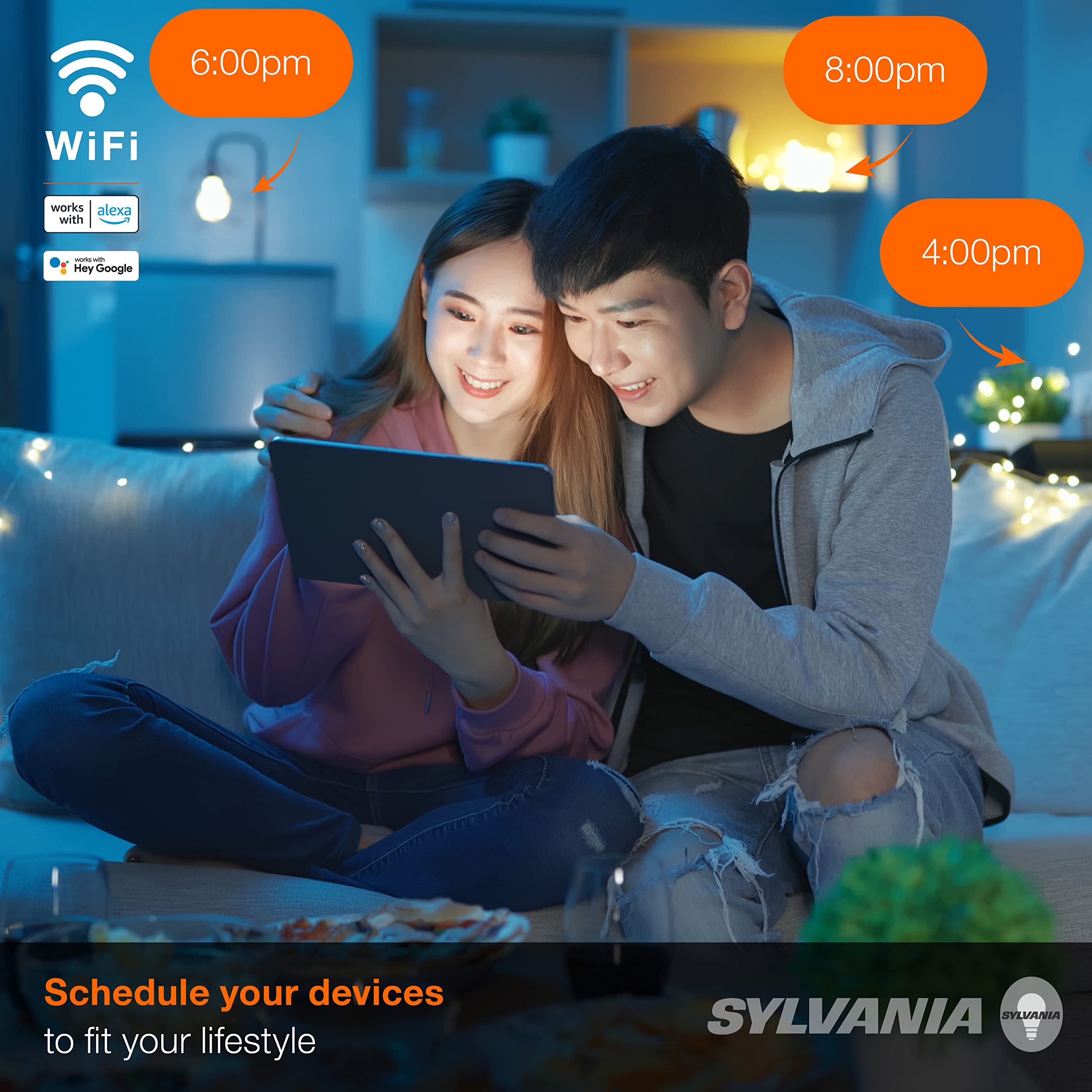 LEDVANCE Sylvania WiFi Smart Plug packaging with standard 2-year warranty.