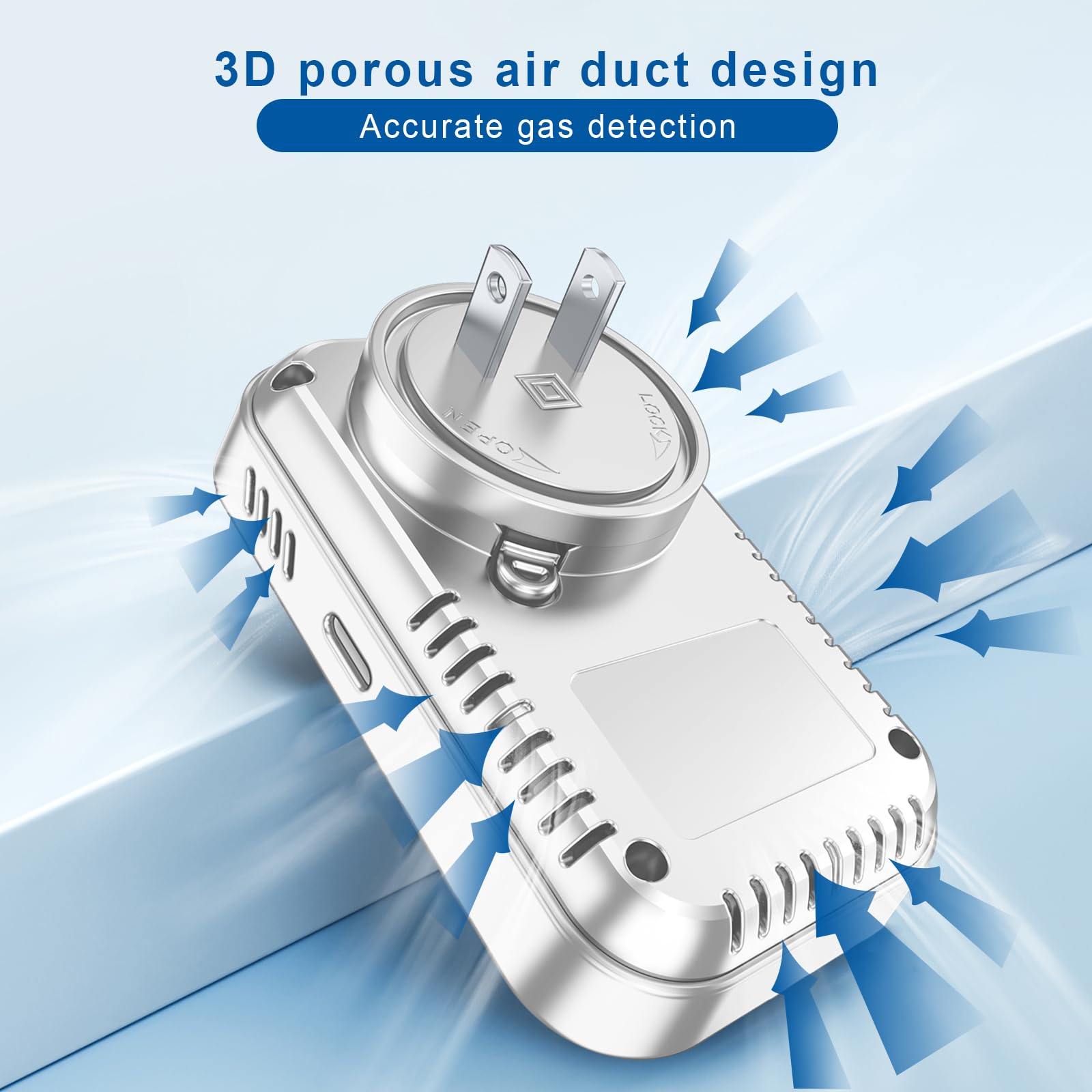 Sylzy 2-pack 85 dB alarm with visual flash ensures alerts are noticed in busy rooms.