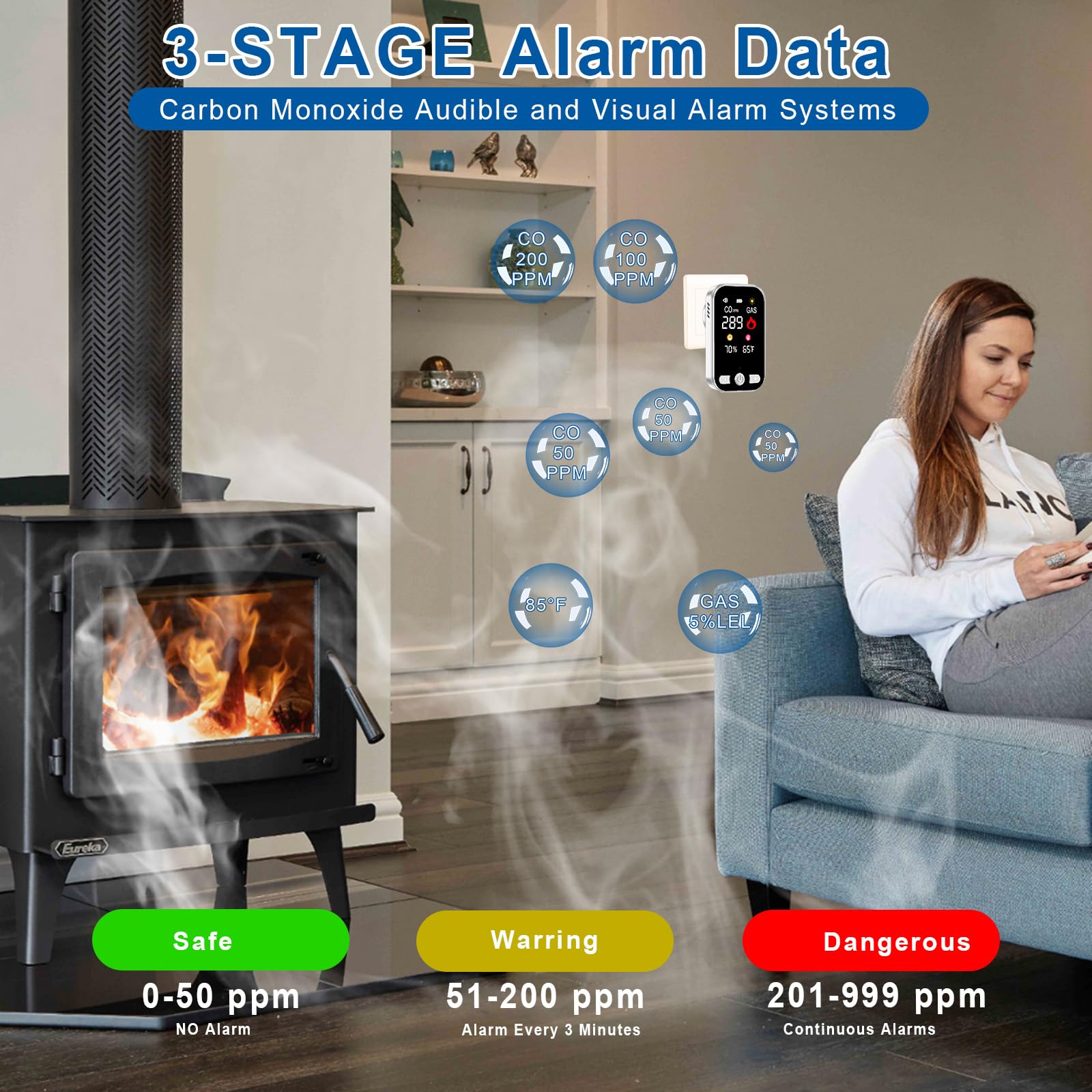 Sylzy 2-pack battery-backed unit keeps monitoring during outages with USB charging on the go.
