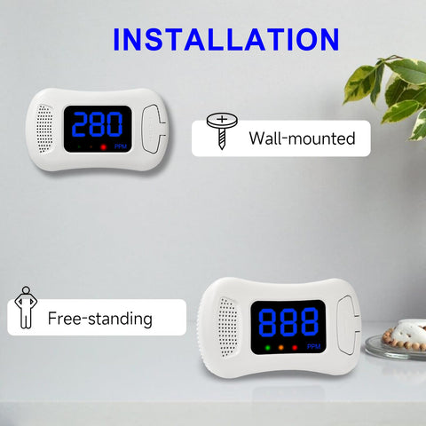 Sylzy battery-operated CO detector offers flexible placement without outlets.