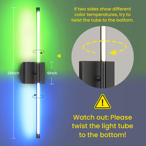 SyncGlow remote control wall light enabling quick color and brightness adjustments