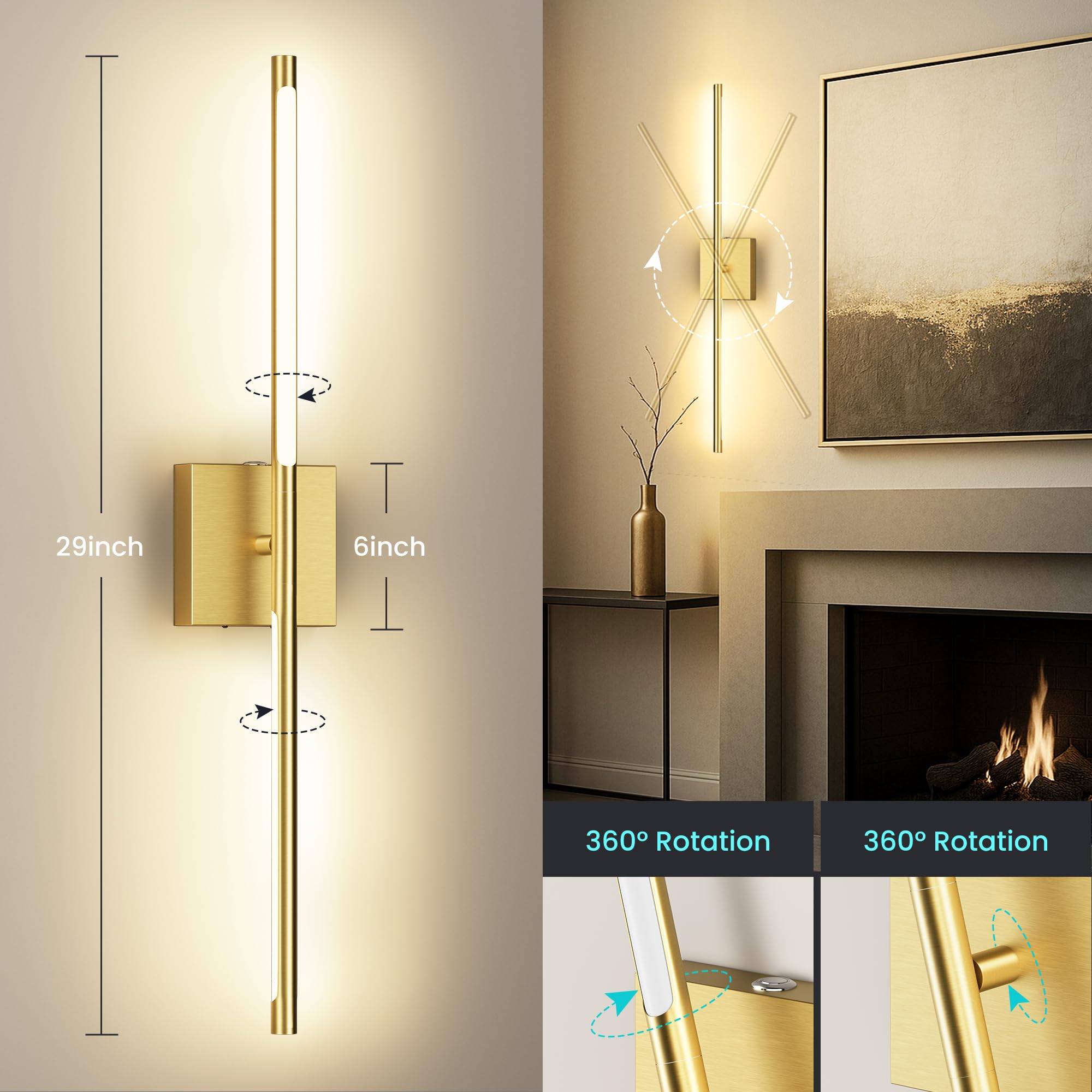 SyncGlow wall-sconce-3-color-temp offers white, neutral, and warm tones for mood