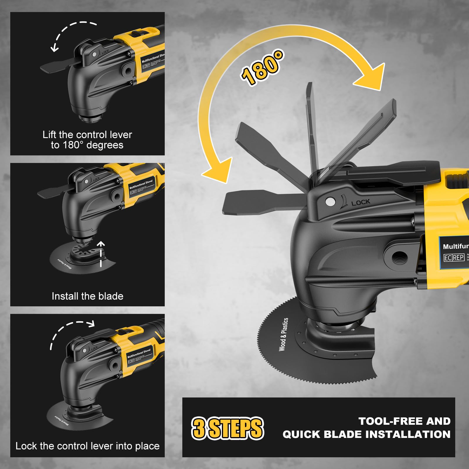 Synxiter tool compatible with Dewalt 20V batteries for flexible power options.