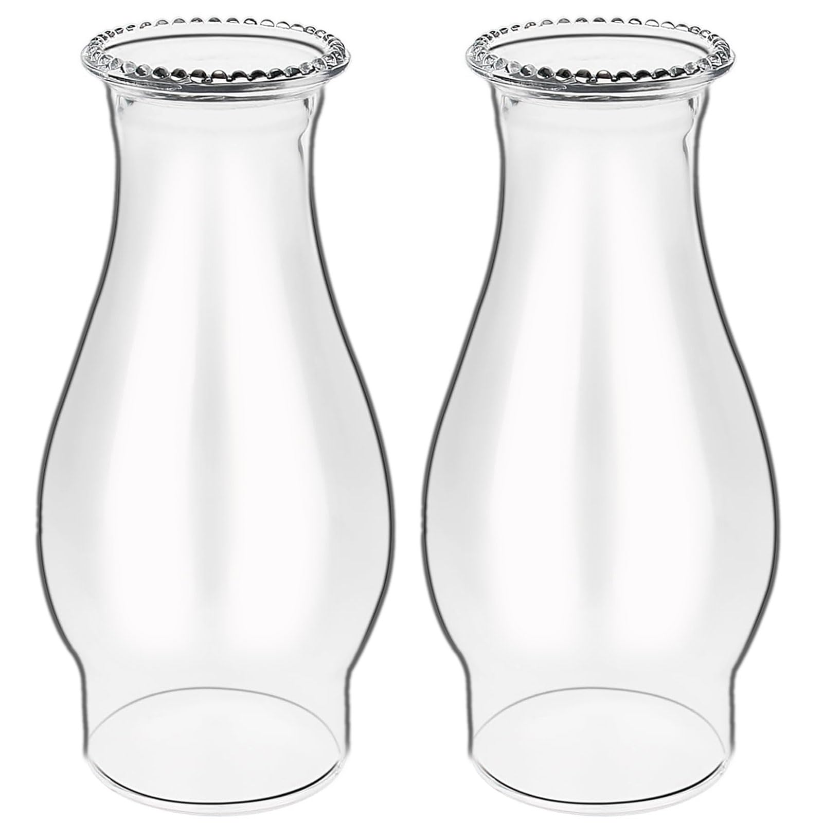 SYOENK 3x8.25 inch wave chimney front view for bright, steady flame.