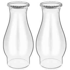 SYOENK 3x8.25 inch wave chimney front view for bright, steady flame.