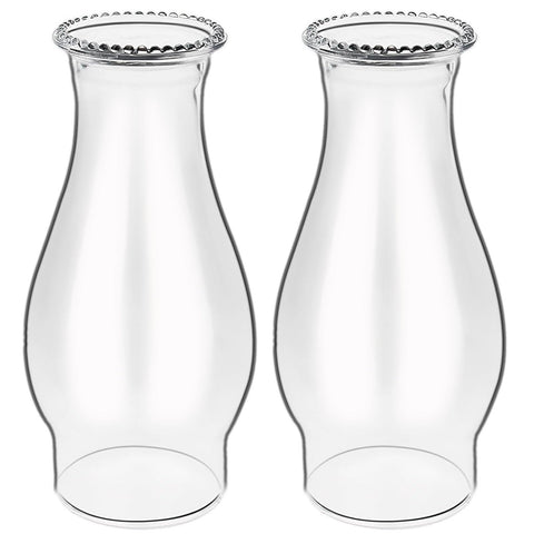 SYOENK 3x8.25 inch wave chimney front view for bright, steady flame.