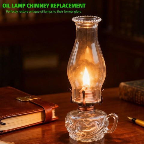 SYOENK chimney adds a timeless glow to kerosene lamps.