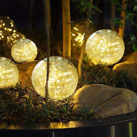 SyouHome solar globe all-weather outdoor lighting for year-round use
