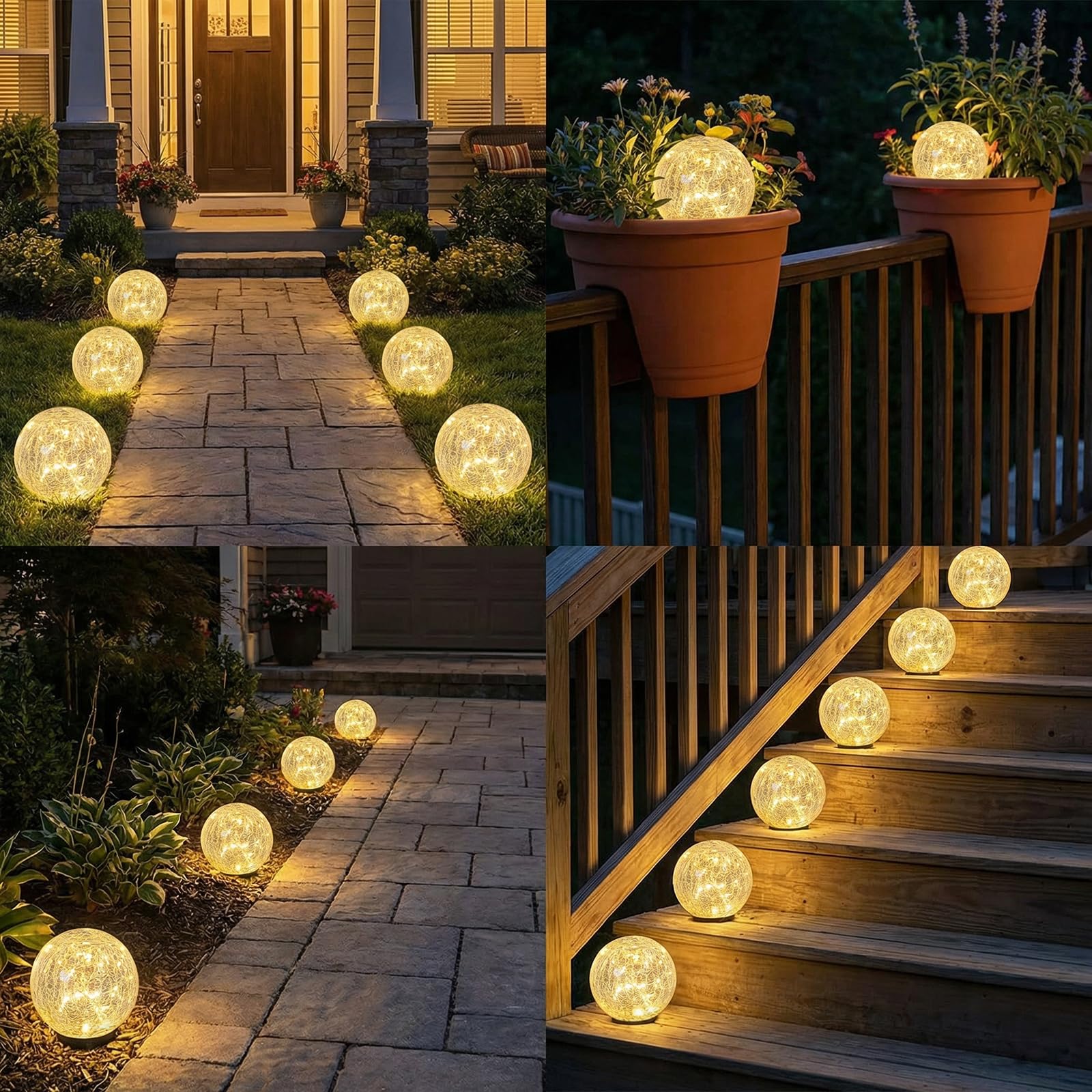 SyouHome six-pack solar globes ready for outdoor décor