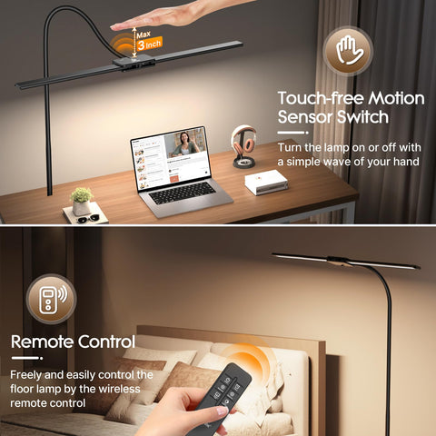 Syrinx LED Floor Lamp 23.7 inch lamp bar provides broad coverage