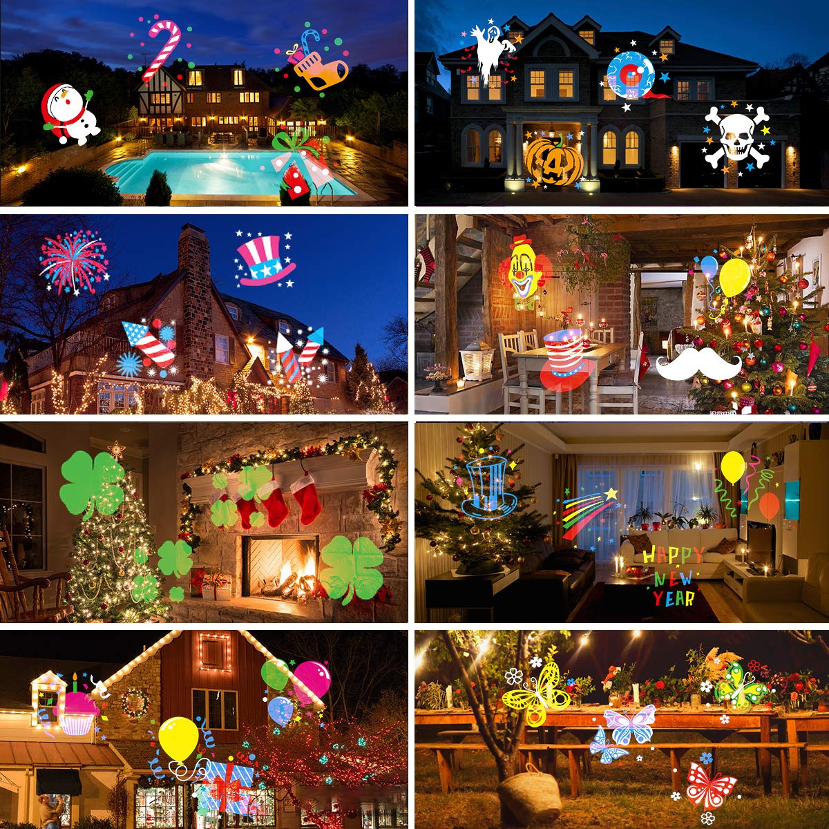 Syslux high-brightness LED projection for clear holiday ambiance