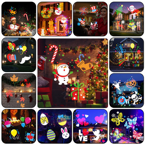 Syslux interchangeable slides featuring Christmas and Halloween themes