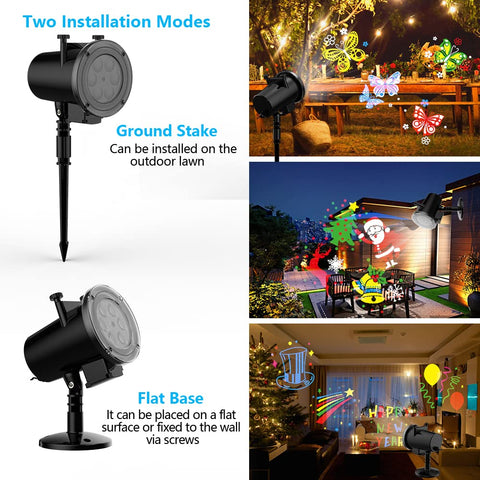 Syslux remote-controlled projector operates from up to 50 feet away