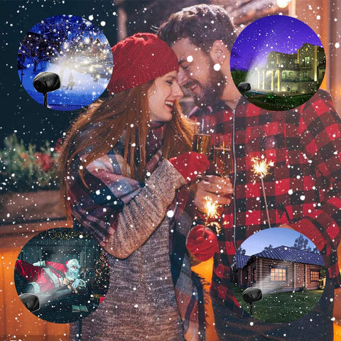 Syslux snowfall projector lights indoor outdoor wedding decor ambiance