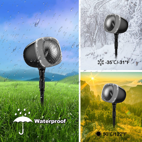 Syslux snowfall projector with wireless remote control for easy adjustments