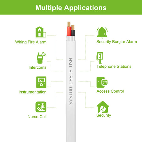 Syston UV-resistant low-voltage wire designed for outdoor use.