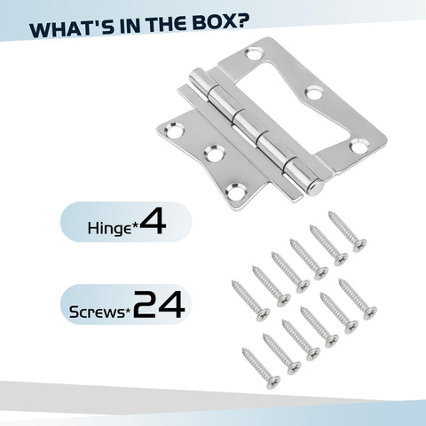 SyunsXoon four-pack hinges ready for quick replacement projects.