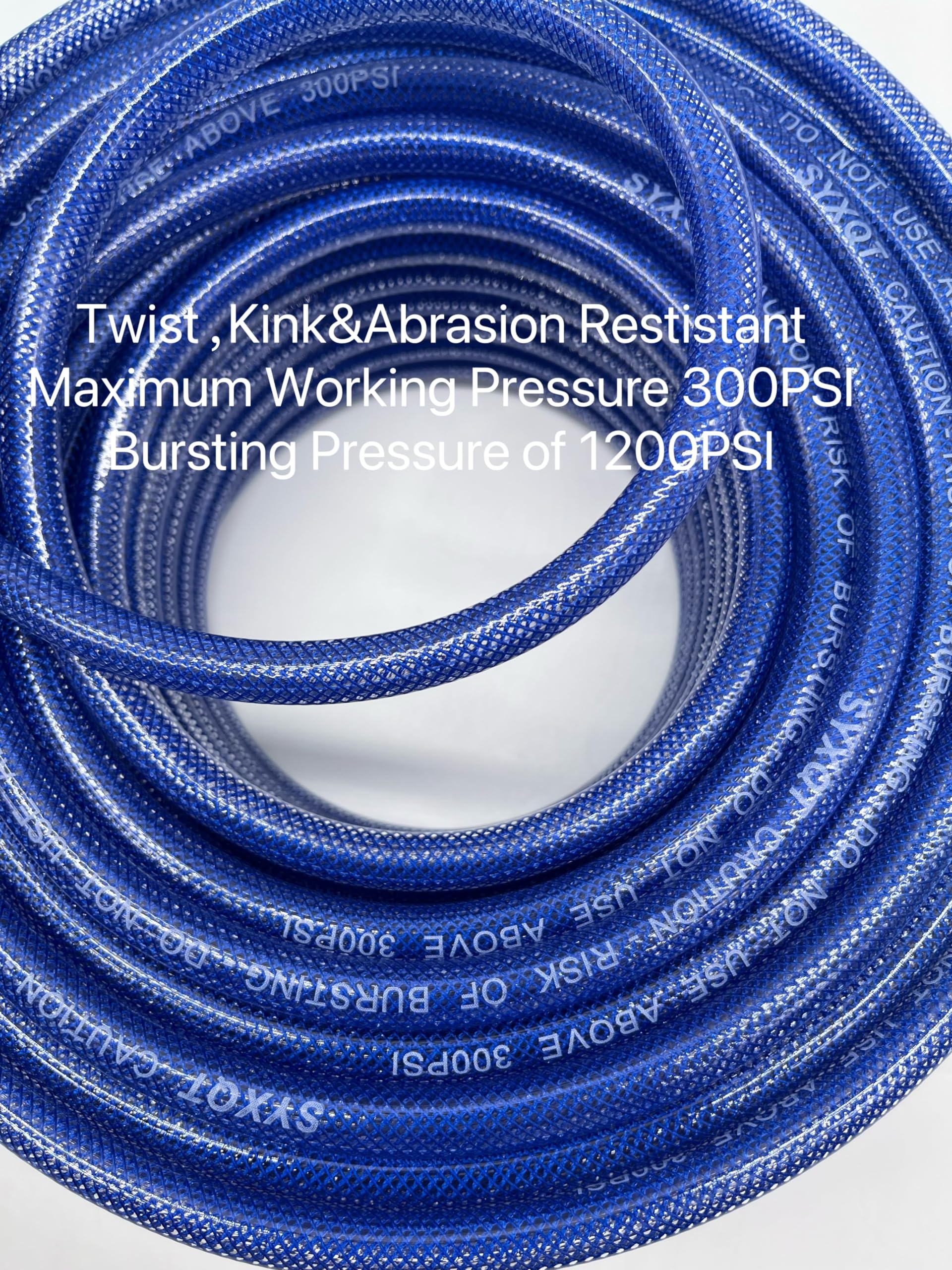 SYXQT PU air hose rated for 300 PSI supports reliable air delivery in workshops.