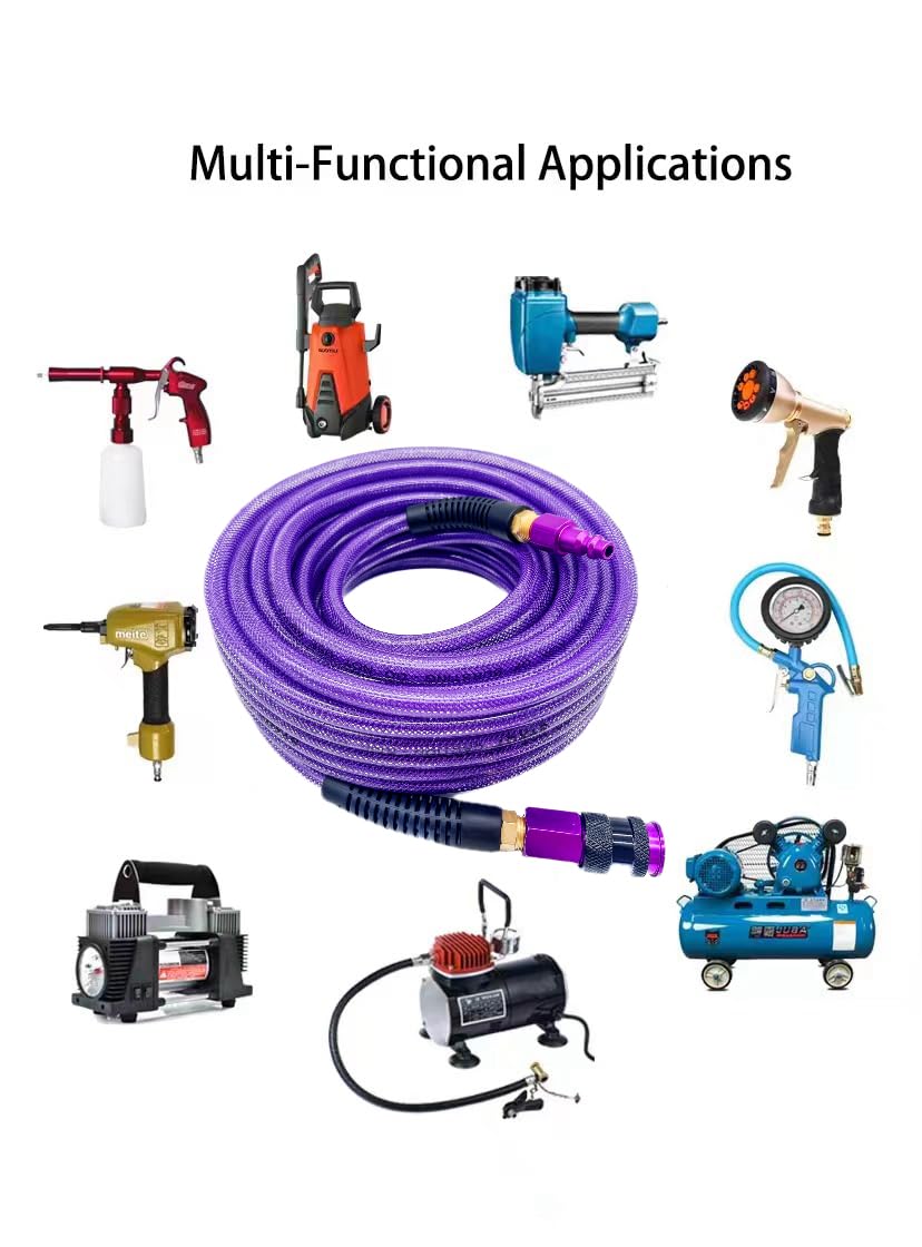 SYXQT purple aluminum quick coupler enables quick tool connections.