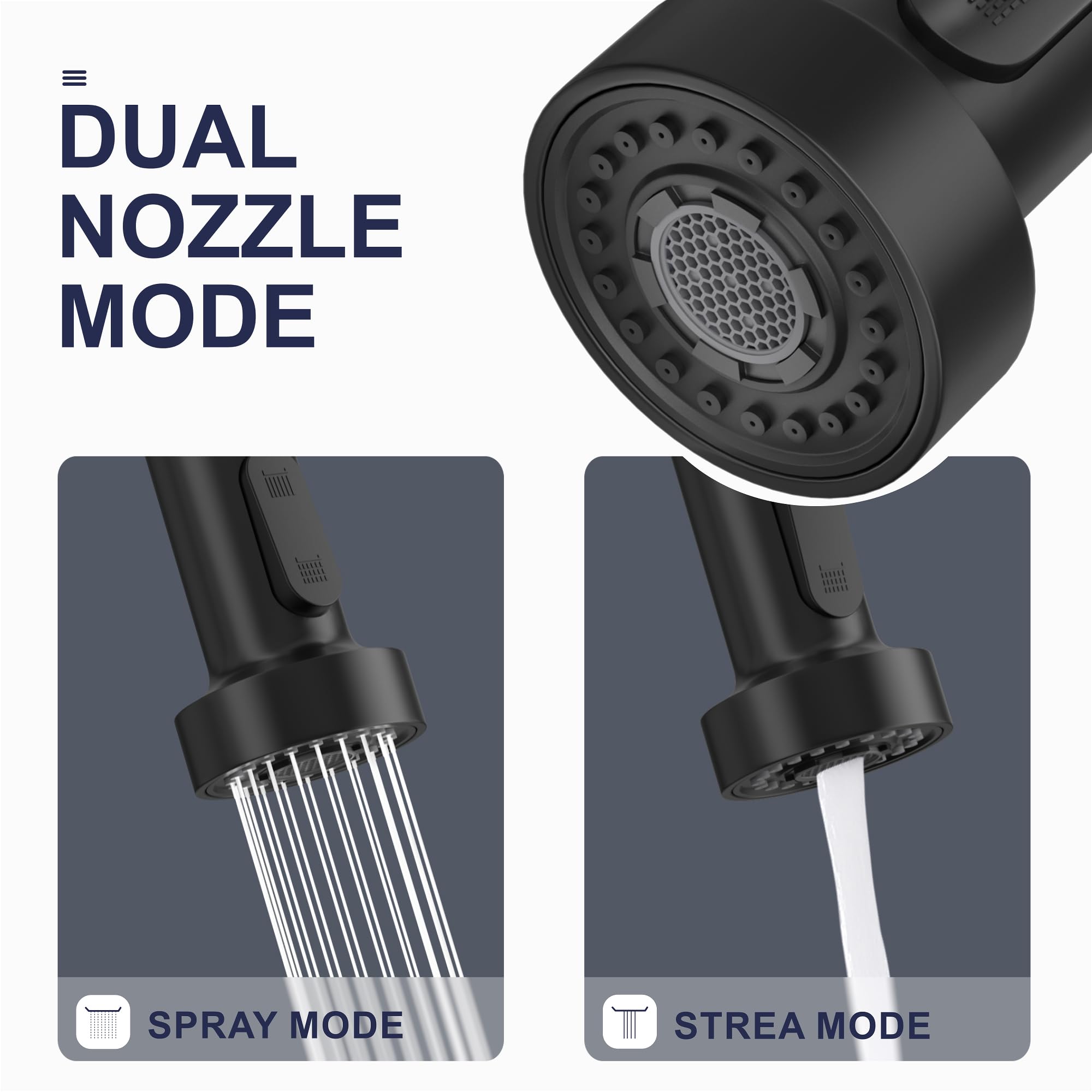 SYZYZTXY high-arc spout with 360° rotation for easy access in large sinks.