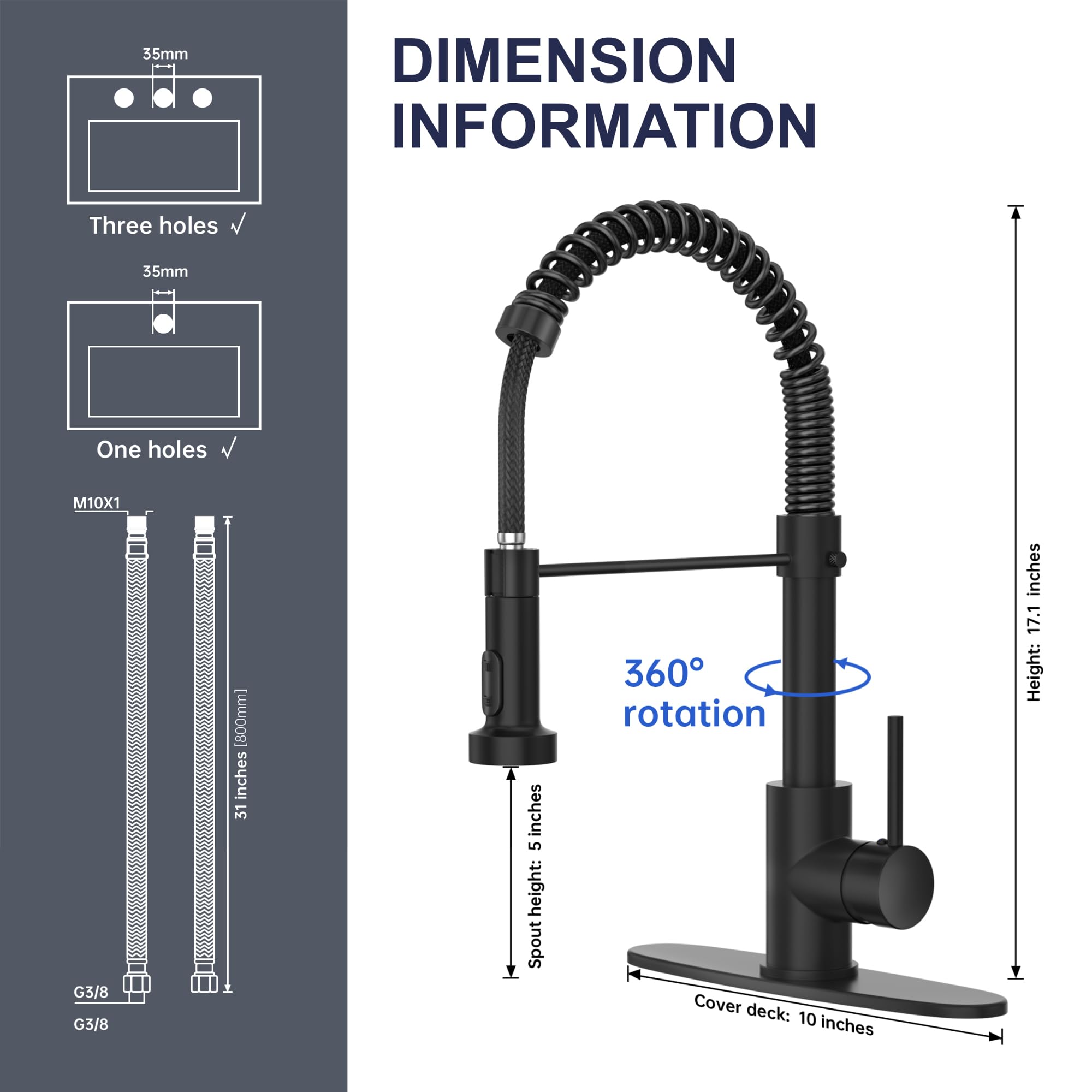SYZYZTXY stainless steel 304 faucet for durable, corrosion-resistant kitchen use.