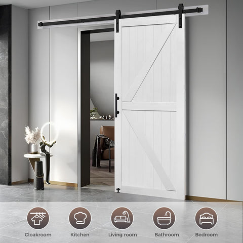 S&Z TOPHAND sliding hardware kit shown for smooth, reliable door operation.