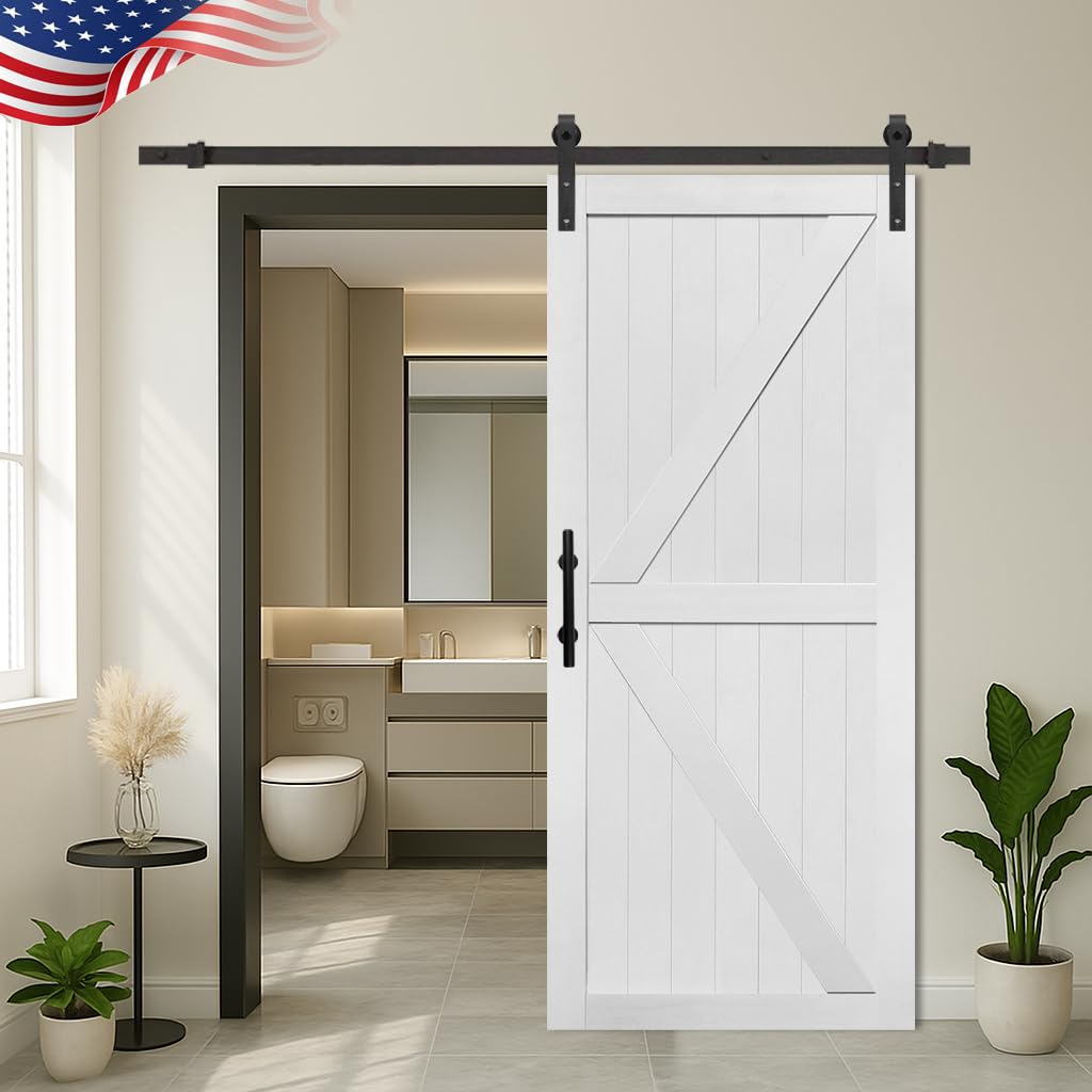 S&Z TOPHAND barn door slab with PVC finish for durable, easy-to-clean surfaces.